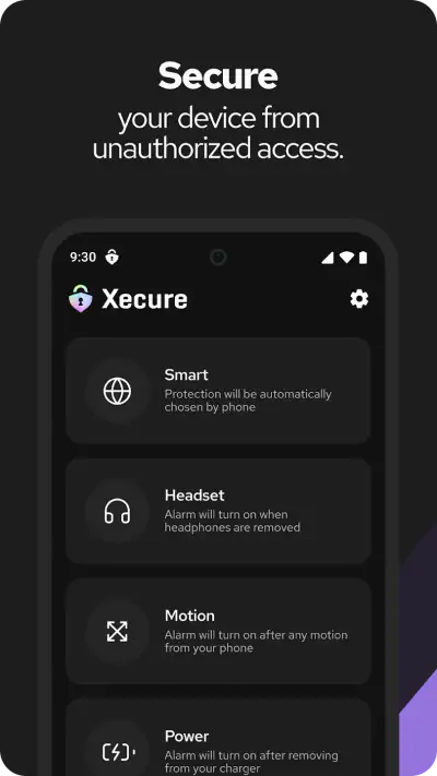 Xecure: Anti Theft Alarm screenshot 1