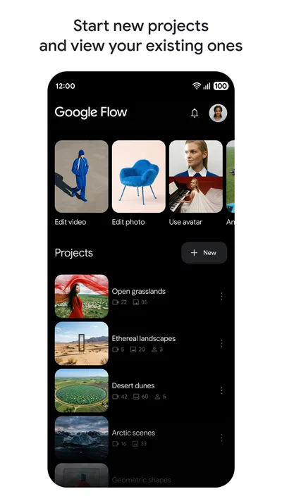 Google Flow screenshot 1