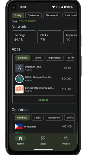 AdMobile - AdMob Metrics screenshot 1
