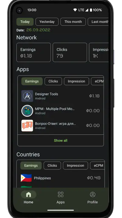 AdMobile - AdMob Metrics screenshot 1