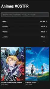 Animés et Manga streaming screenshot