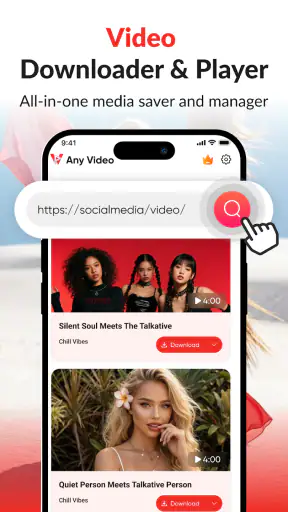 Any Video Downloader & Player screenshot 1