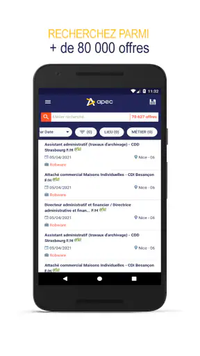 Apec : offres d’emploi cadre screenshot 1