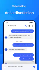 Application de messagerie SMS screenshot
