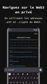 Application navigateur privé screenshot