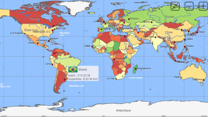 Atlas mondial MxGeo Pro screenshot 1
