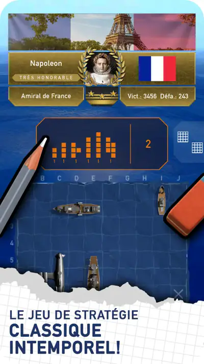Bataille Navale - Touché-coulé screenshot 1