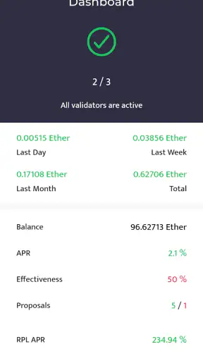Beaconchain Dashboard screenshot 1