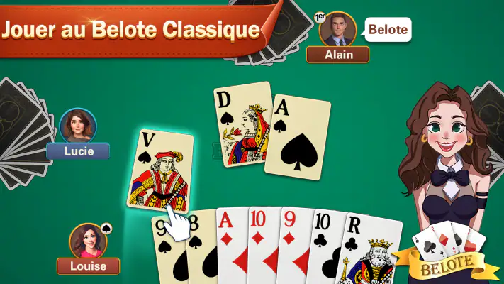 Belote et Coinche - Hors ligne screenshot 1