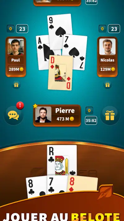 Belote - Rami Online HD screenshot 1