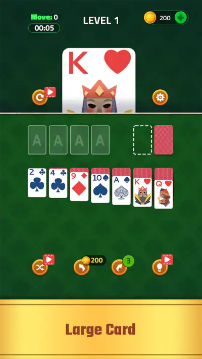 Big Card Solitaire screenshot 1