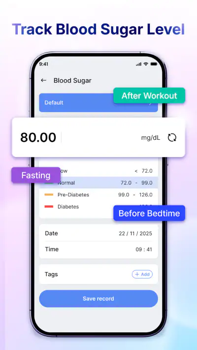 Blood Sugar & BP Monitor screenshot 1