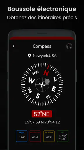 Boussole : Digital Compass App screenshot 1