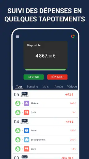 Budget et suivi de dépenses screenshot 1