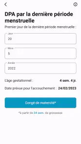 Calculateur Obstétrique screenshot