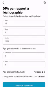 Calculateur Obstétrique screenshot