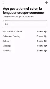 Calculateur Obstétrique screenshot