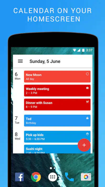 Calendar Widget: Agenda - Beau screenshot 1