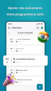 Calendrier screenshot