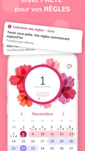 Calendrier des règles – Suivi screenshot