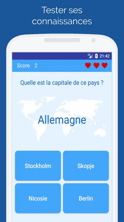 Capitales des pays: Quiz monde screenshot 1
