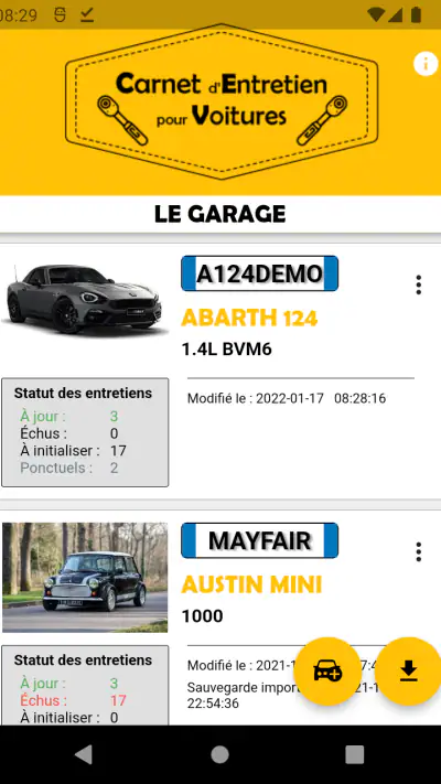 Carnet Entretien pour Voitures screenshot 1
