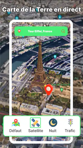 Carte de la Terre satellite screenshot 1