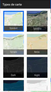 Carte des coordonnées GPS screenshot