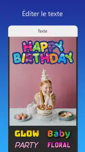Carte d'invitation avec photo screenshot