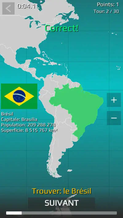 Carte du monde Quiz screenshot 1