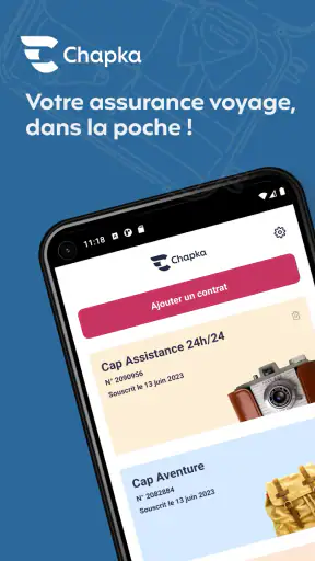 Chapka, assurance voyage screenshot 1