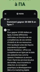 Chatbot IA français - Nova screenshot