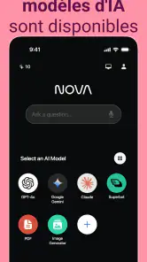 Chatbot IA français - Nova screenshot