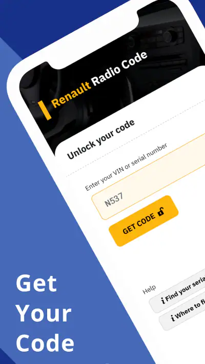 Code Autoradio Renault screenshot 1