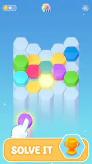Color Slide Puzzle: Trier Hexa screenshot 1