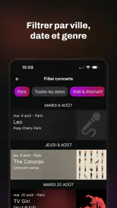 Concerts Songkick screenshot