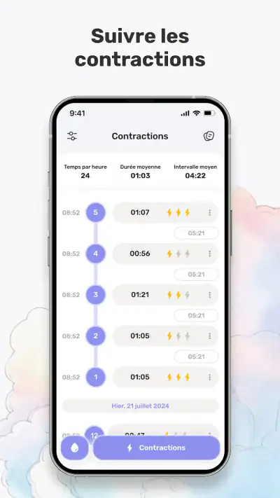 Contractions de grossesse screenshot 1