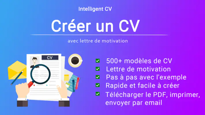Créer CV, Lettre de motivation screenshot 1