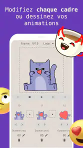 Créer des stickers animés, FSM screenshot