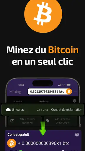 Crypto Cloud: Minage Bitcoin screenshot 1