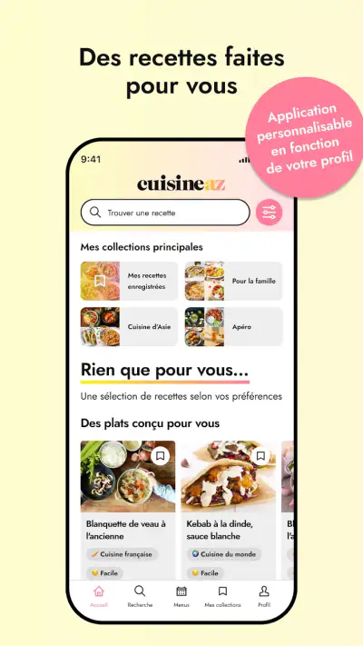 CuisineAZ : Recettes & Menus screenshot 1