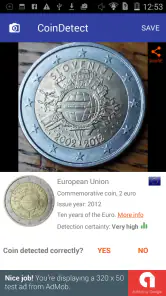 Détecteur de pièces en euros screenshot