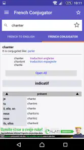 Dictionnaire Anglais-F WordRef screenshot