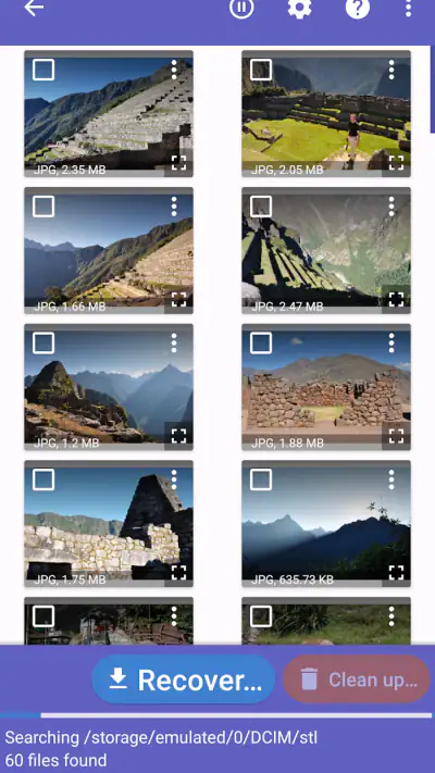 DiskDigger photo/file recovery screenshot 1