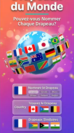 Drapeaux du Monde: Quiz & Pays screenshot 1