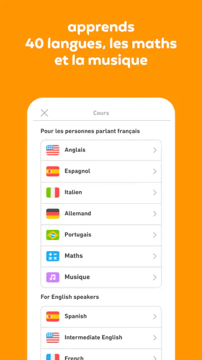 Duolingo : Cours de Langue screenshot 1
