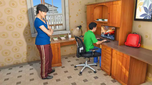 école course garçon simulateur screenshot