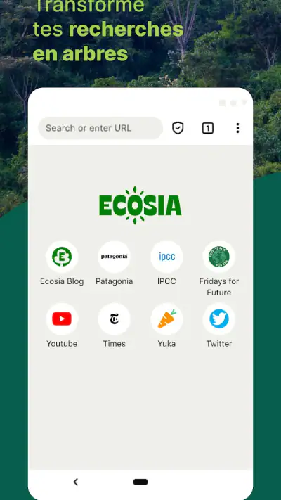 Ecosia - Navigateur Privé screenshot 1