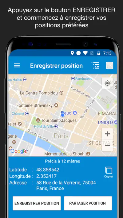 Enregistrer Position GPS screenshot 1