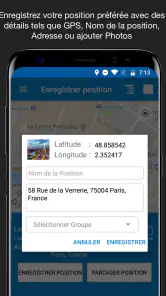 Enregistrer Position GPS screenshot